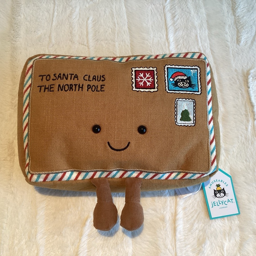 Authentic Jellycat Amuseables Letter To Santa Plush, 5.9" Tall Fast Ship NWT